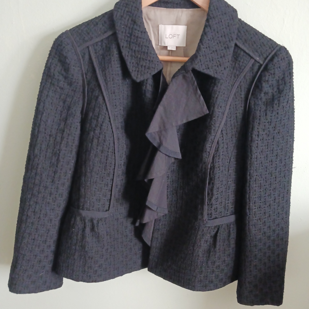 LOFT Black Textured Women's Jacket